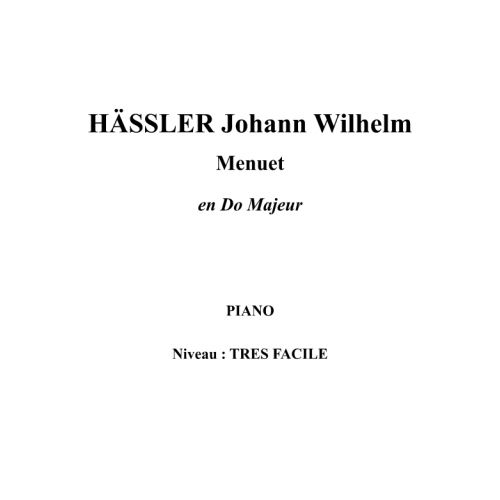 IPE MUSIC HAESSLER JOHANN WILHELM - MINUET IN C MAJOR - PIANO