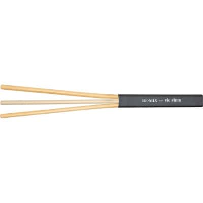 VIC FIRTH RM4 RE.MIX BRUSHES, RATTAN/BIRCH