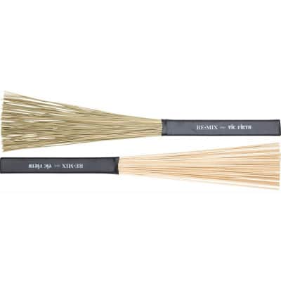 Vic Firth Rmp Re.mix Brushes, 2 Paires Combo Pack (grass and Birch)