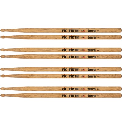VIC FIRTH PACK 4 PAIRES 7A AMERICAN CLASSIC TERRA