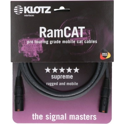 KLOTZ RAMCAT5 CÂBLE 10 M, NOIR, ETHERCON - ETHERCON