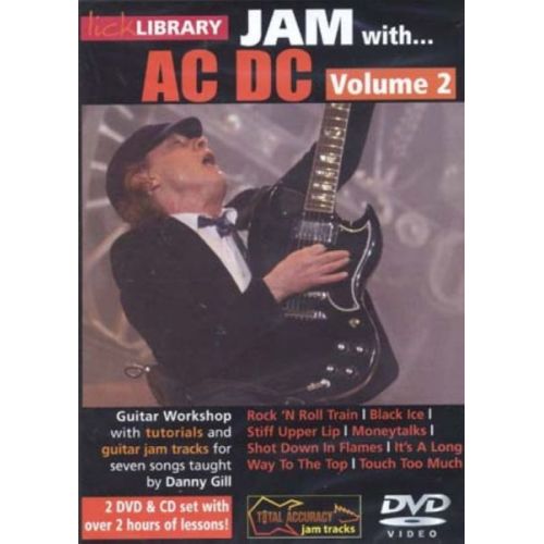ROADROCK INTERNATIONAL LICK LIBRARY JAM WITH AC/DC VOL.2 2 DVD & 1 CD - GUITAR