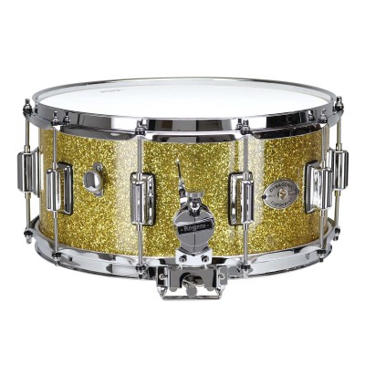 ROGERS DRUMS 14" X 6.5" DYNA-SONIC 37-GSL GOLD SPARKLE - BEAVERTAIL
