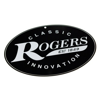 ROGERS DRUMS RA-RMLS PLAQUE PUBLICITAIRE METAL ROGERS 30X20CM