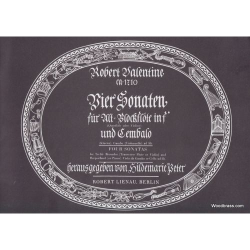 ROBERT LIENAU MUSIKVERLAG VALENTINE ROBERT - VIER SONATEN FÜR ALTBLOCKFLÖTE UND CEMBALO