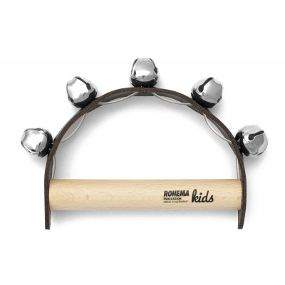ROHEMA LEATHER HANDLE WITH 5 BELLS - MEDIUM PITCH - 1+