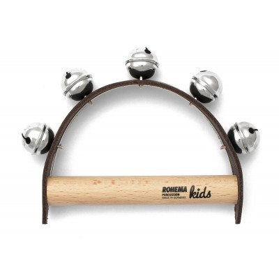 ROHEMA LEATHER HANDLE WITH 5 BELLS - HIGH PITCH - 1+