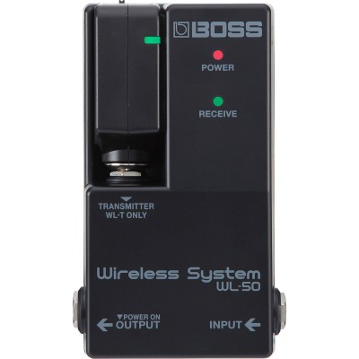 BOSS WL-50 WIRELESS SYSTEM VIRTUAL CABLE PEDALBOARD SYSTEM 65FT RANGE