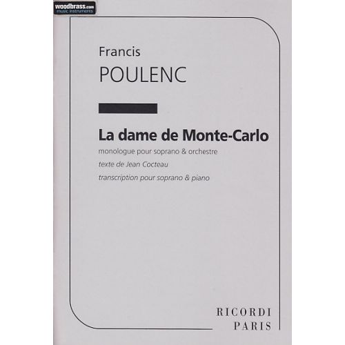 POULENC FRANCIS - LA DAME DE MONTE-CARLO (SOPRANO ET PIANO)