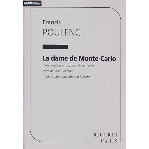 POULENC FRANCIS - LA DAME DE MONTE-CARLO (CHANT SOPRANO ET PIANO)