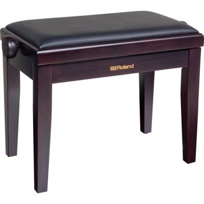 ROLAND PIANO BENCH, ROSEWOOD, VINYL SEAT