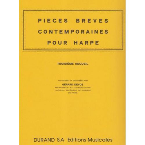 DURAND PIECES BREVES CONTEMPORAINES VOL.3 - HARPE