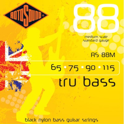 ROTOSOUND TRU BASS BLACK NYLON FILET PLAT DIAPASON MOYEN 65 75 90 115
