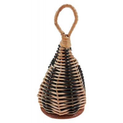 ROOTS PERCUSSION Caxixi Moyen Osier Bicolore Fond Calebasse 17CM