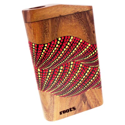 ROOTS PERCUSSION TRAVEL DIDGERIDOO WITH PAINTED ART - D TONE