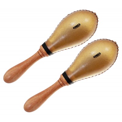 ROOTS PERCUSSION Paire Maracas Grand Peau Naturelle 28CM