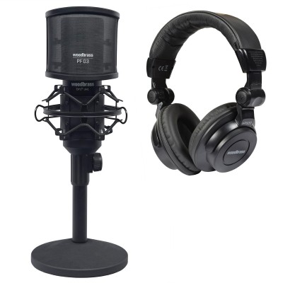 WOODBRASS Bird UM1 Podcast Bundle + Auriculares