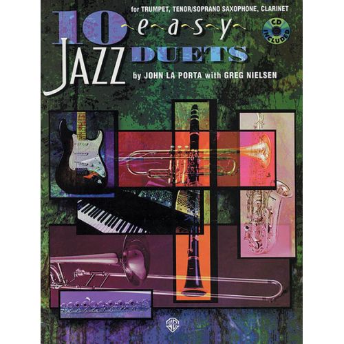ALFRED PUBLISHING LA PORTA J AND NIELSEN G - 10 EASY JAZZ DUETS + CD - Bb INSTRUMENTS