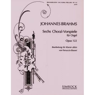 BRAHMS JOHANNES - 6 CHORALVORSPIELE OP.122 (BUSONI) - PIANO