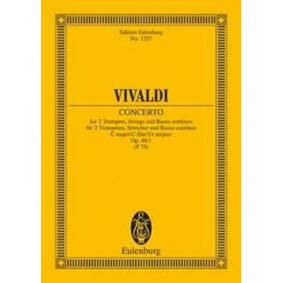 VIVALDI A. - CONCERTO 2 TROMPETTES OP.46 N°1 RV 573 / PV75 - SCORE