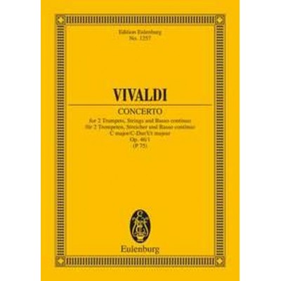 VIVALDI A. - CONCERTO 2 TROMPETTES OP.46 N°1 RV 573 / PV75 - SCORE