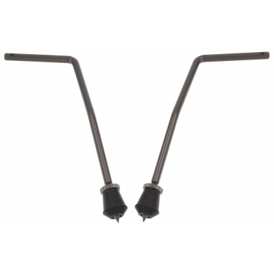 SPAREDRUM BDS7-105-BK CURVED BASS DRUM SPURS LEGS 10.5MM X2 BLACK