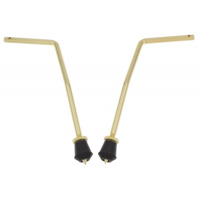 SPAREDRUM BDS7-105-BR CURVED BASS DRUM SPURS LEGS 10.5MM X2 BRASS