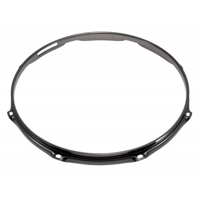 SPAREDRUM H23-12-8S-BK - 12" 8 HOLES SNARE SIDE BLACK 2.3MM SUPER TRIPLE FLANGE DRUM HOOP