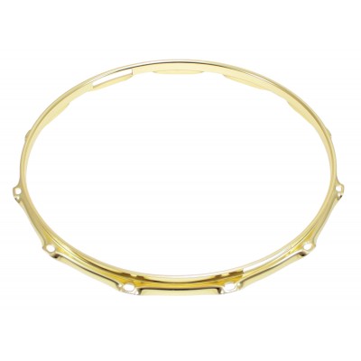 SPAREDRUM H23-14-12S-BR - 14" 12 HOLES SNARE SIDE BRASS 2.3MM SUPER TRIPLE FLANGE DRUM HOOP