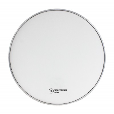 SPAREDRUM M3W12 - 12" MESH HEAD MUTE 3-PLY - SILENT - WHITE