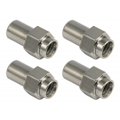 SPAREDRUM SN-HE-18B - SWIVEL NUT 18MM HEX HEAD - BRASS (X4)
