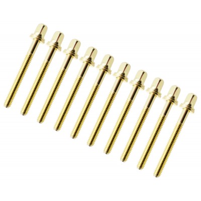 SPAREDRUM TRC-47W-BR - 47MM TENSION ROD BRASS WITH WASHER - 7/32" THREAD (X10)