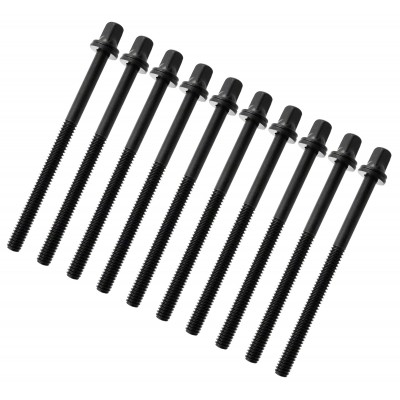 SPAREDRUM TRC-75W-BK - 75MM SCHWARZE SPANNSCHRAUBEN MIT WASHER - GEWINDE 7/32" (X10)