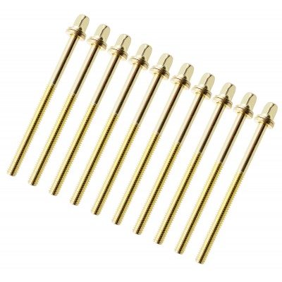 SPAREDRUM TRC-75W-BR - 75MM TENSION ROD BRASS WITH WASHER - 7/32" THREAD (X10)