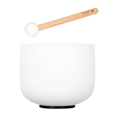 8CRYSTAL SINGING BOWL FROSTED Fa 349 Hz/440 Hz