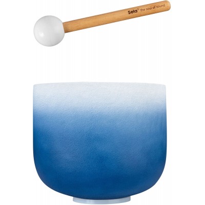 SELA PERCUSSION Crystal Singing Bowl Chakra 9" - Indigo, Third Eye, A (432 Hz)