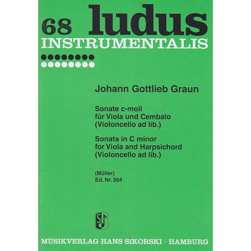 SIKORSKI GRAUN J. G. - SONATE C-MOLL - ALTO ET BC
