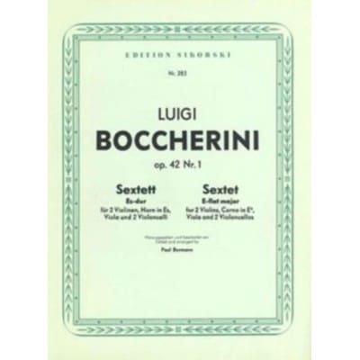  Boccherini L. - Sextett Es-dur, Fr 2 Violinen, Horn In Es, Viola Und 2 Violoncelli