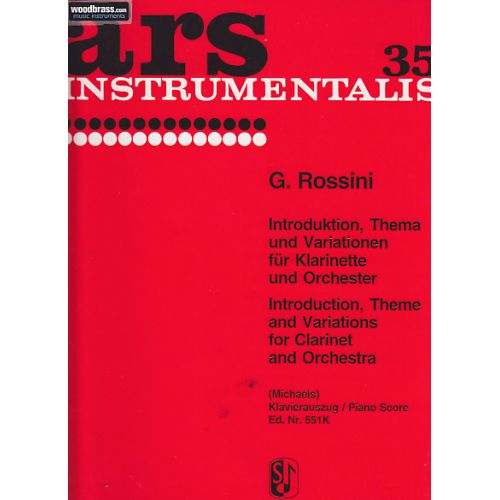 SIKORSKI Ini Gioacchino - Introduction, Theme Et Variations - Clarinette & Piano