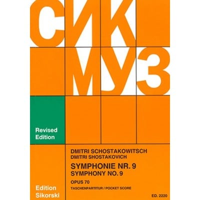 SIKORSKI CHOSTAKOVITCH DIMITRI - SYMPHONIE N°9 OP.70 - POCKET SCORE