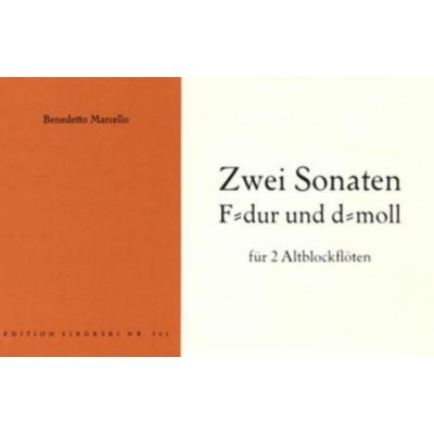 SIKORSKI MARCELLO B. - ZWEI SONATEN F-DUR UND D-MOLL - 2 FLUTES A BEC ALTO