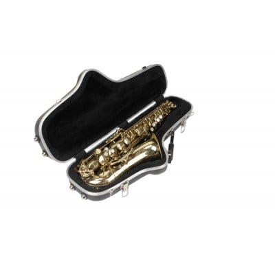 MUSIC WIND INSTRUMENTS CASES CONTOURED ALTO SAX CASE BLACK