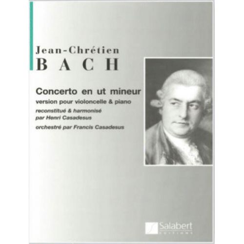 BACH J.C. - CONCERTO EN UT MINEUR - VIOLONCELLE ET PIANO 