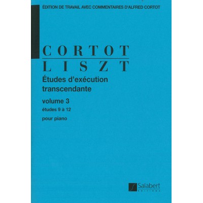 SALABERT LISZT F. - ETUDES EXECUTION TRANSCENDANTE VOL.3: ETUDES 9 A 12 - PIANO