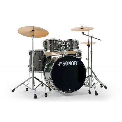 SONOR AQX STAGE CYMBAL SET BLACK MIDNIGHT SPARKLE
