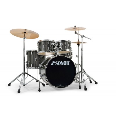 SONOR AQX STUDIO CYMBAL SET BLACK MIDNIGHT SPARKLE 