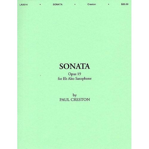 SHAWNEE PRESS CRESTON P. - SONATA OP.19 - SAXOPHONE ALTO