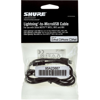 MICRO USB - LIGHTNING CABLE 38 CM