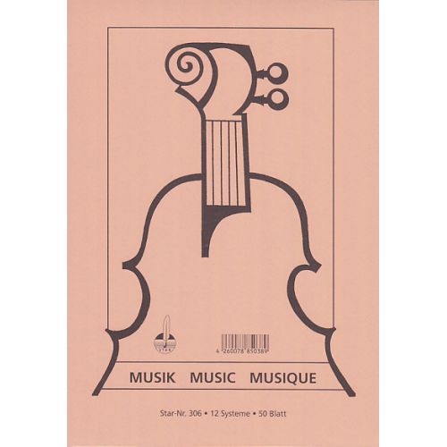 Bloc Papier Musique - 12 Portees - 50 Feuilles