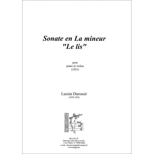 SYMETRIE DUROSOIR L. - SONATE EN LA MINEUR. LE LIS - VIOLON
